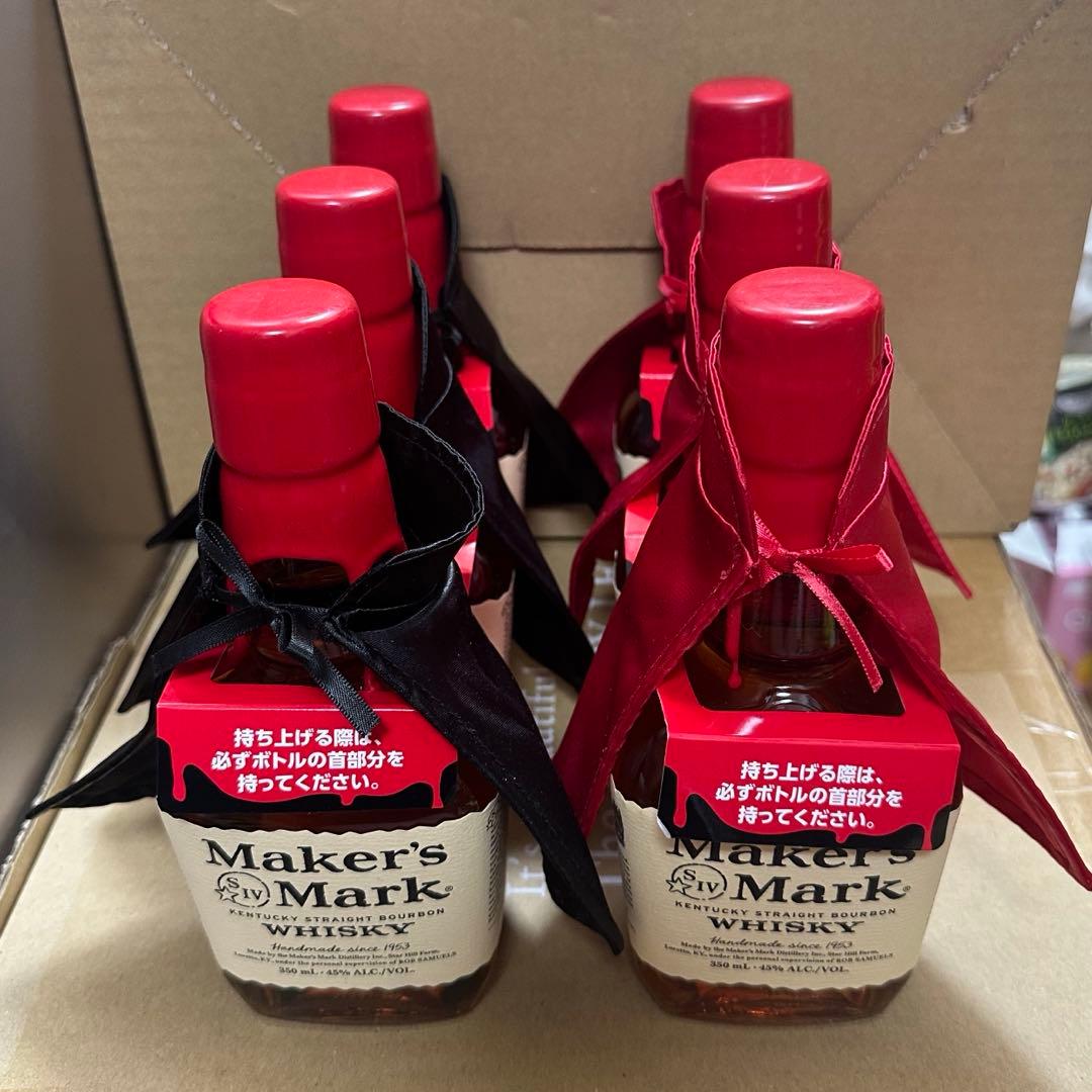 メーカーズマーク350ml×6本 装飾用マント6個付き【新品・未開封】