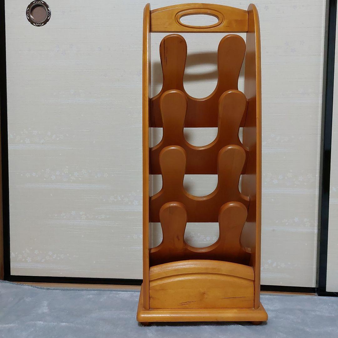 ☆(美品)木製スリッパラック 4足収納