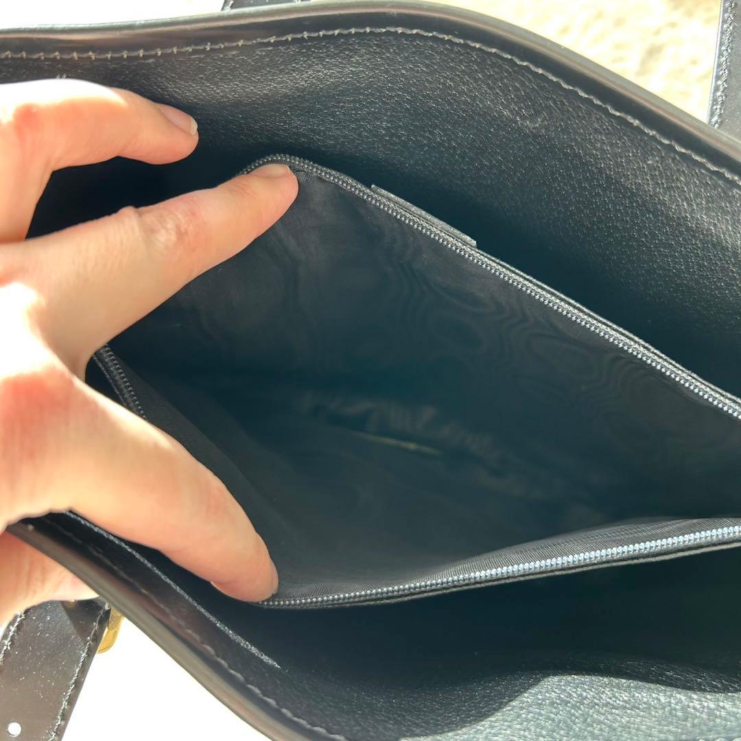 美品 CELINE 黒マカダム トリオンフ PVC バケツ型 トートバッグ