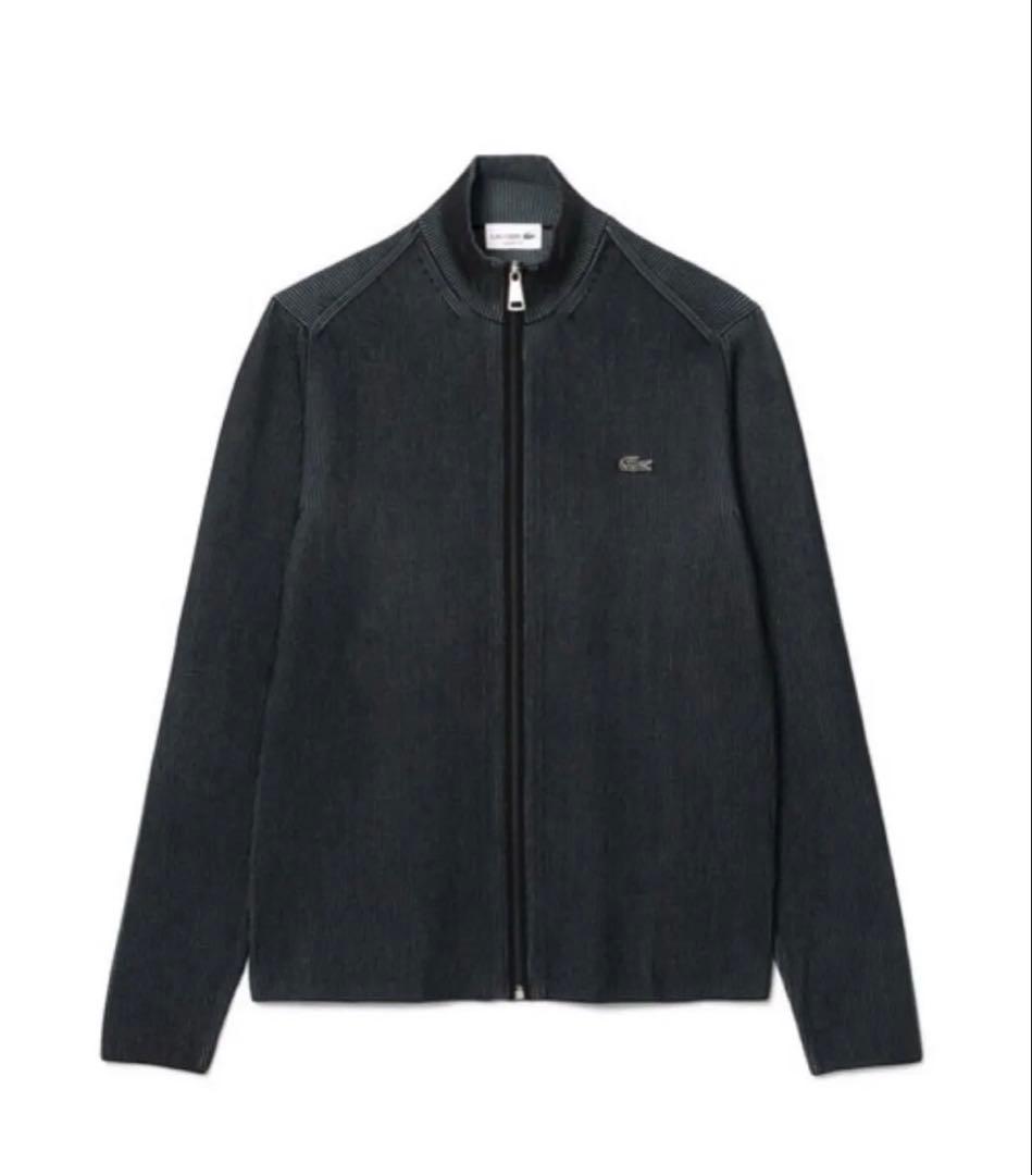 新品未使用品　Lacosteリブ編みジップアップトレーナー