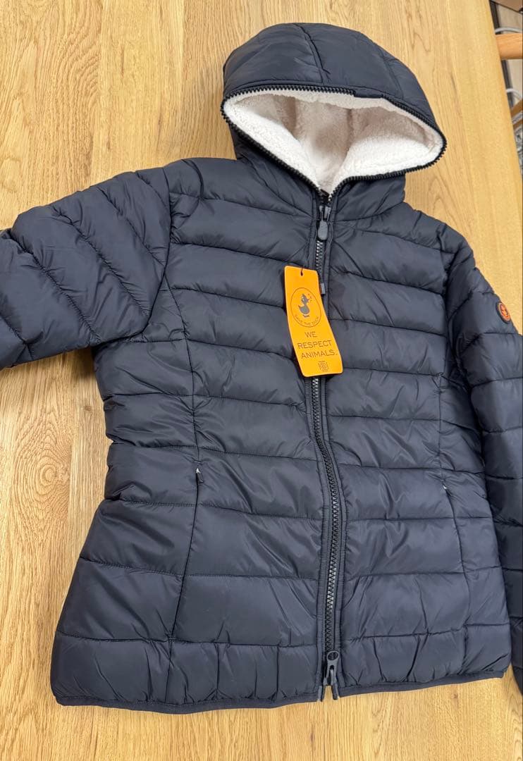 SAVE THE DUCK ボアフリース裏地 ダウンジャケット、サイズ1/S