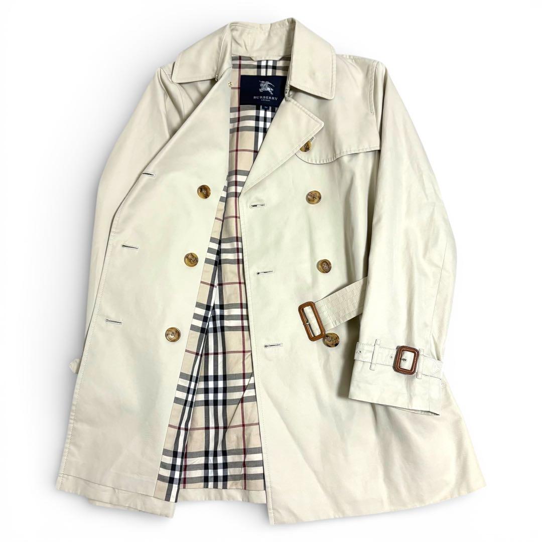 美品 バーバリーロンドン ノバチェック トレンチコート ベルト ベージュ 38