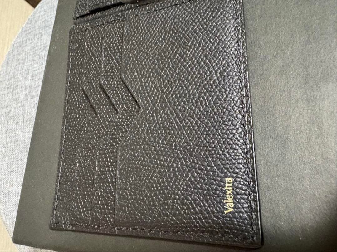 Valextra ブラック レザー マネークリップ　新品未使用品