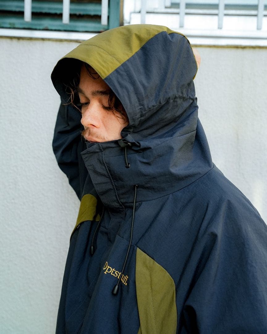 Optstuff Shell Parka (ネイビー×カーキ) Lサイズ
