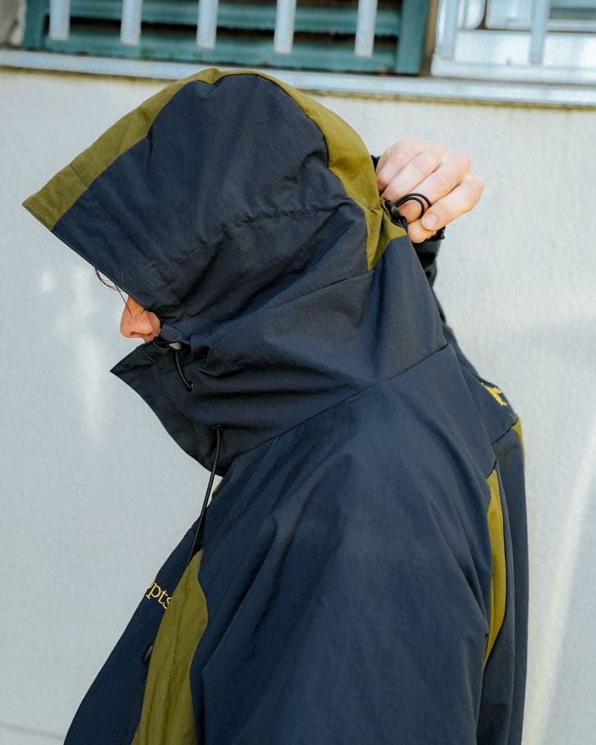 Optstuff Shell Parka (ネイビー×カーキ) Lサイズ