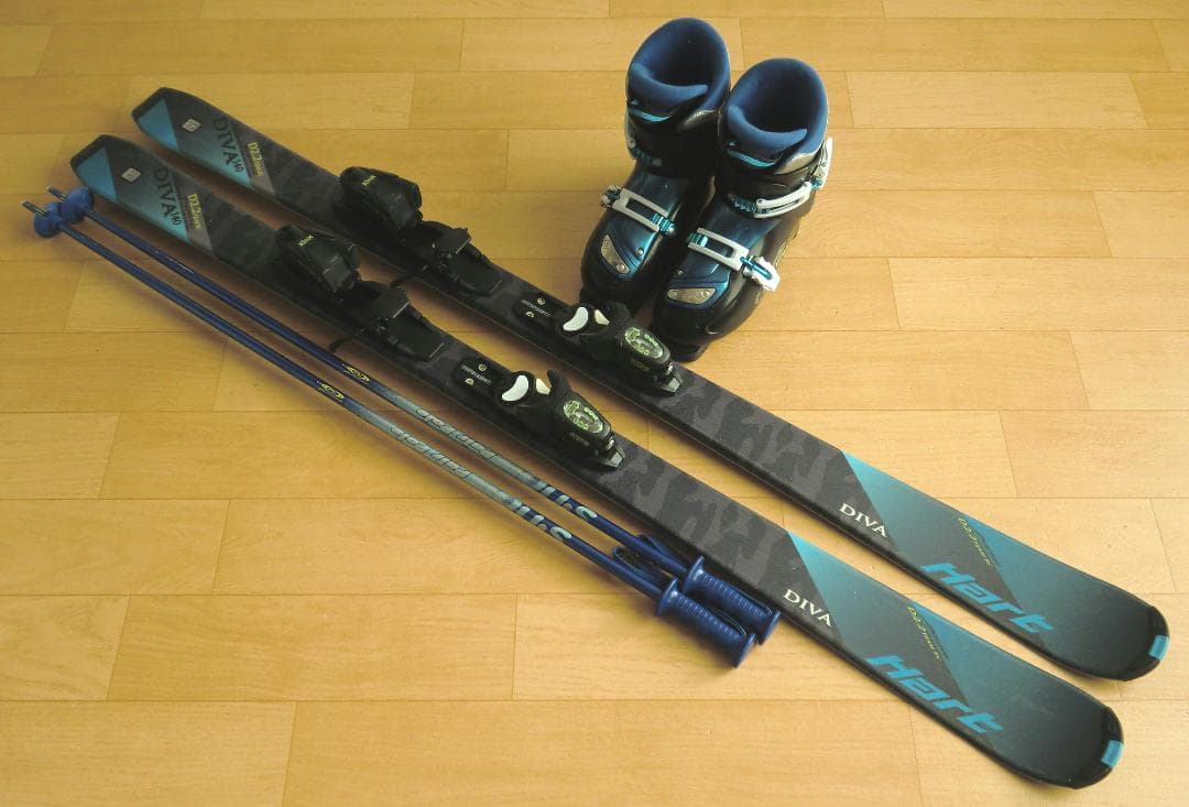 ■■11月限定■送料無料■ハート■ジュニア用スキーセット■138/24■WAX■