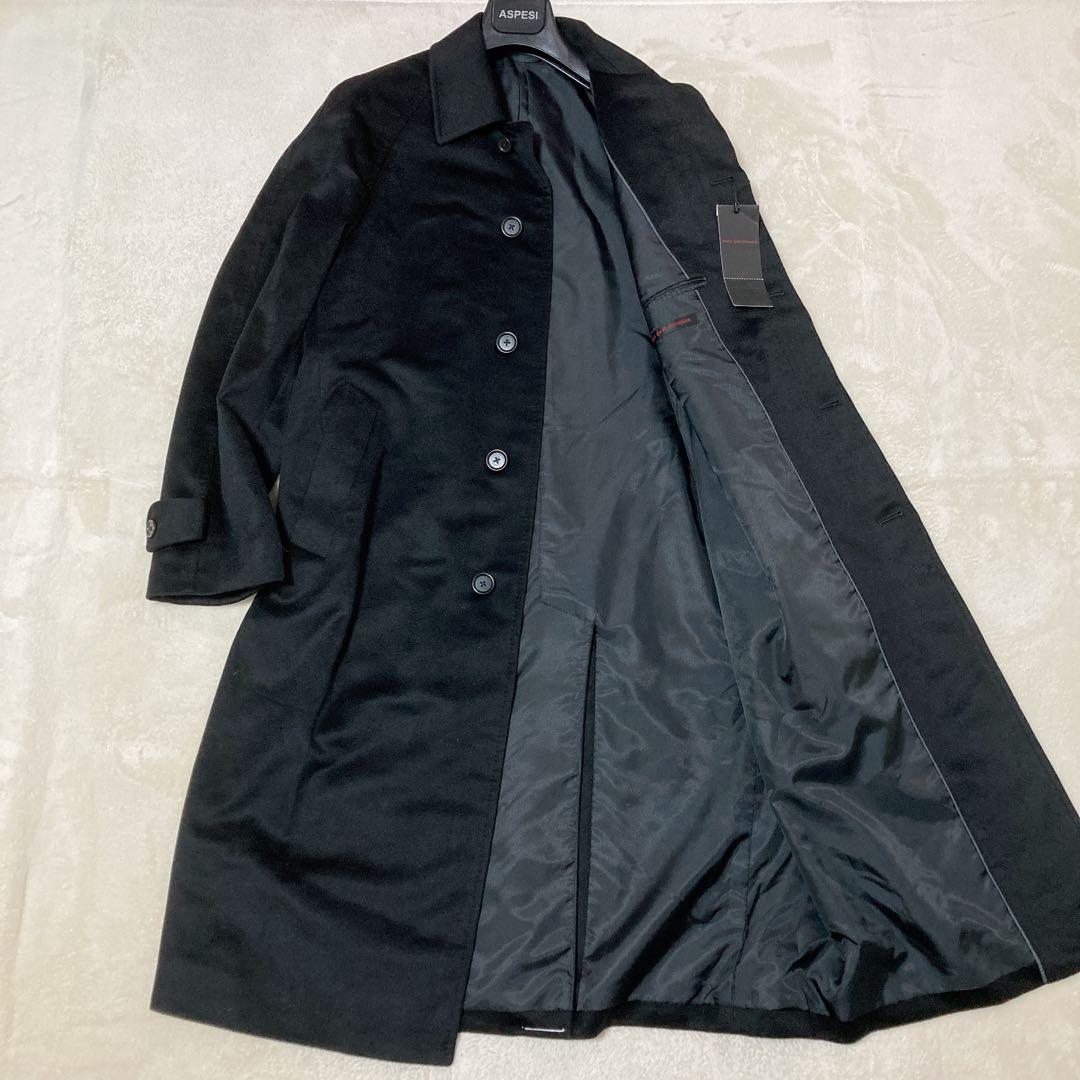【新品】タグ付 D’URBAN ダーバン カシミヤ バルマカーンコート BK L