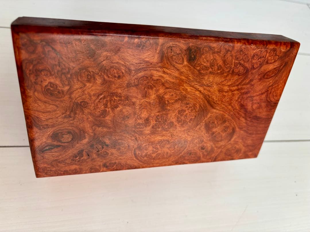 【新品】花梨赤白瘤杢 無垢材 ジュエリーボックス⭐️小物入れ⭐️宝石箱