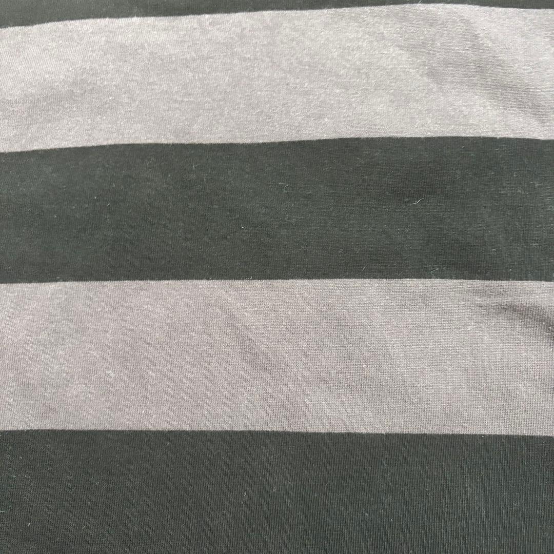 m*a様 agnis b. homme長袖カットソー グレーと黒のストライプ