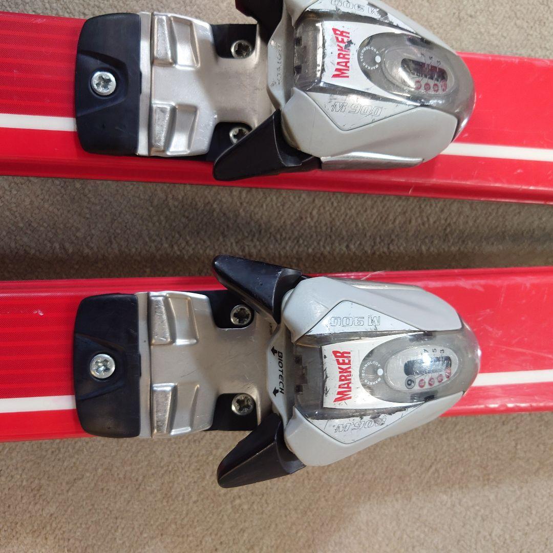 ④滑れる状態で発送 使用済ジュニアスキー150cmブーツ25cm ポールはおまけ