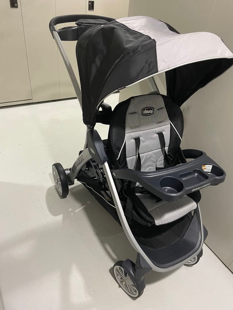 Chicco Bravo for 2 二人乗ベビーカーグレー/ブラック