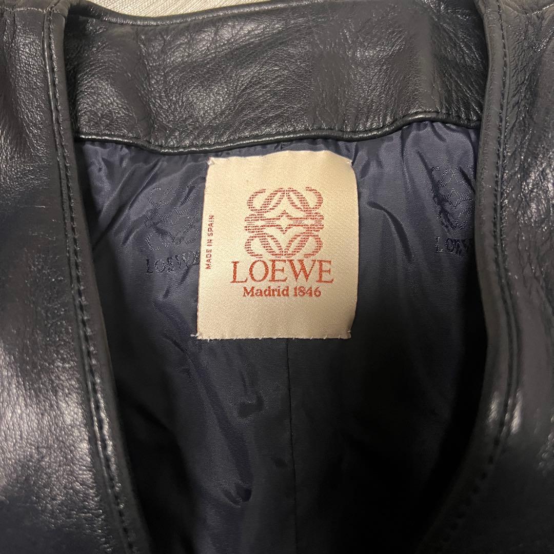 ロエベ レザージャケット リピートアナグラム ラムレザー