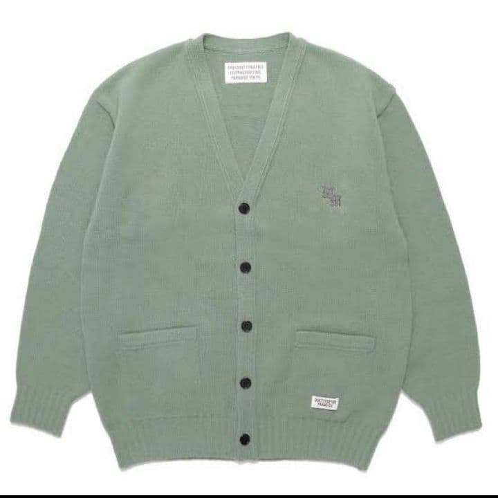 ワコマリア CLASSIC KNIT CARDIGAN ミント