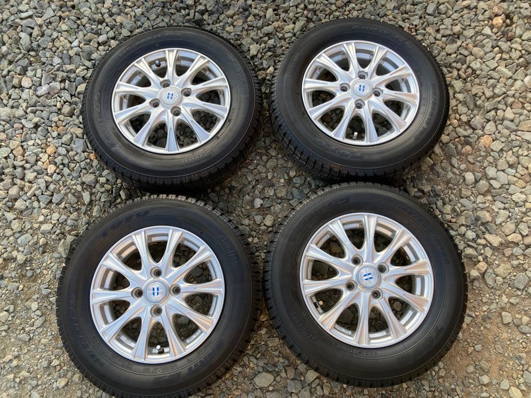 バリ溝 すぐ発送可能145/80R13スタッドレスアルミホイールセット