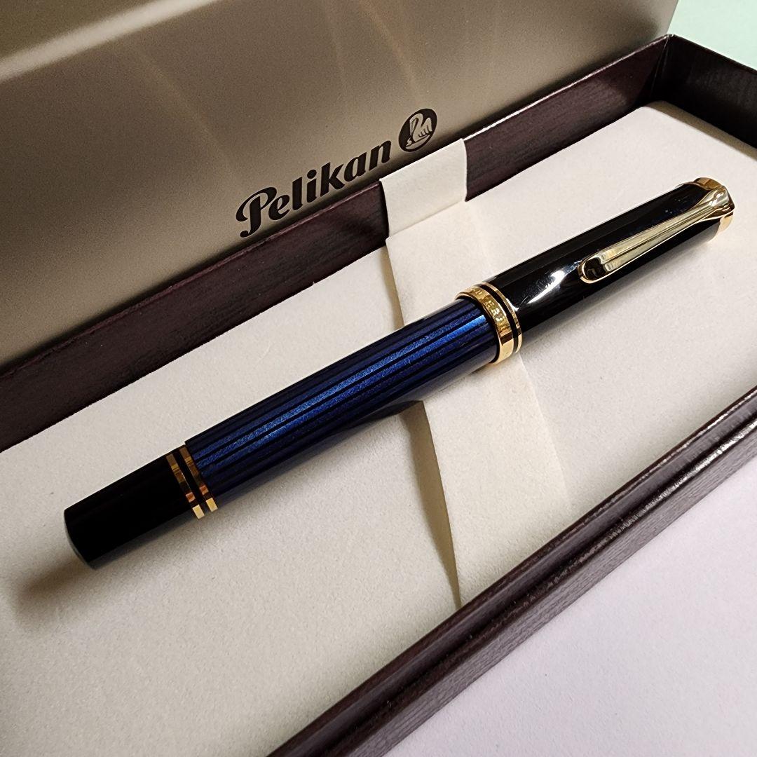 ペリカン スーベレーン M400 青縞【極美品、中字、万年筆】