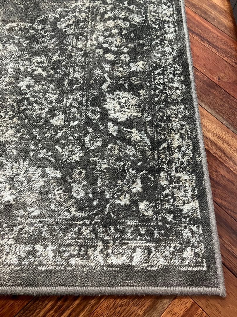 ヴィンテージデザインラグ　ベルギー　グレー　135×195cm
