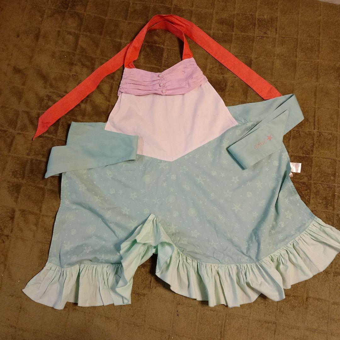 ディズニー　アリエル　エプロン　レデース兼子供もドレスみたい！