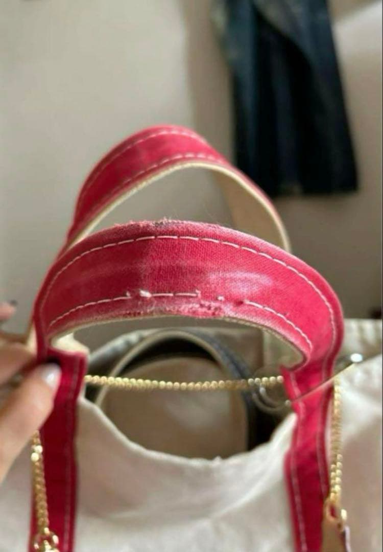 ぱ*く様 希少 USA製 LLビーン　ビンテージ トートバッグ　赤