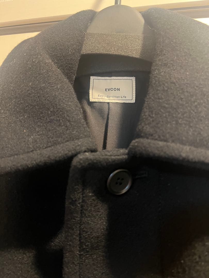 EVCON Wool Stain Collar Half Coat サイズ3