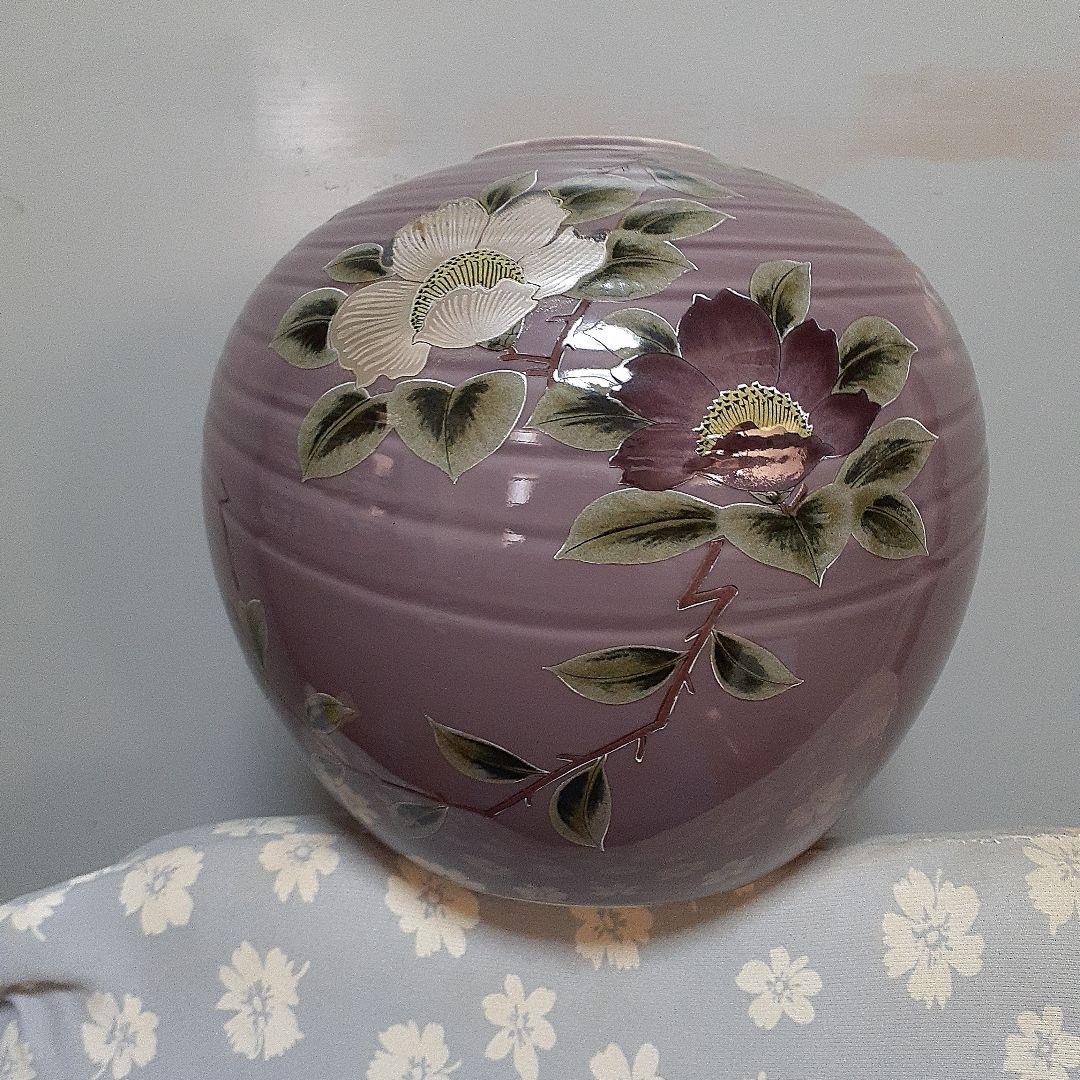 九谷焼　　香祥　緑彩花瓶