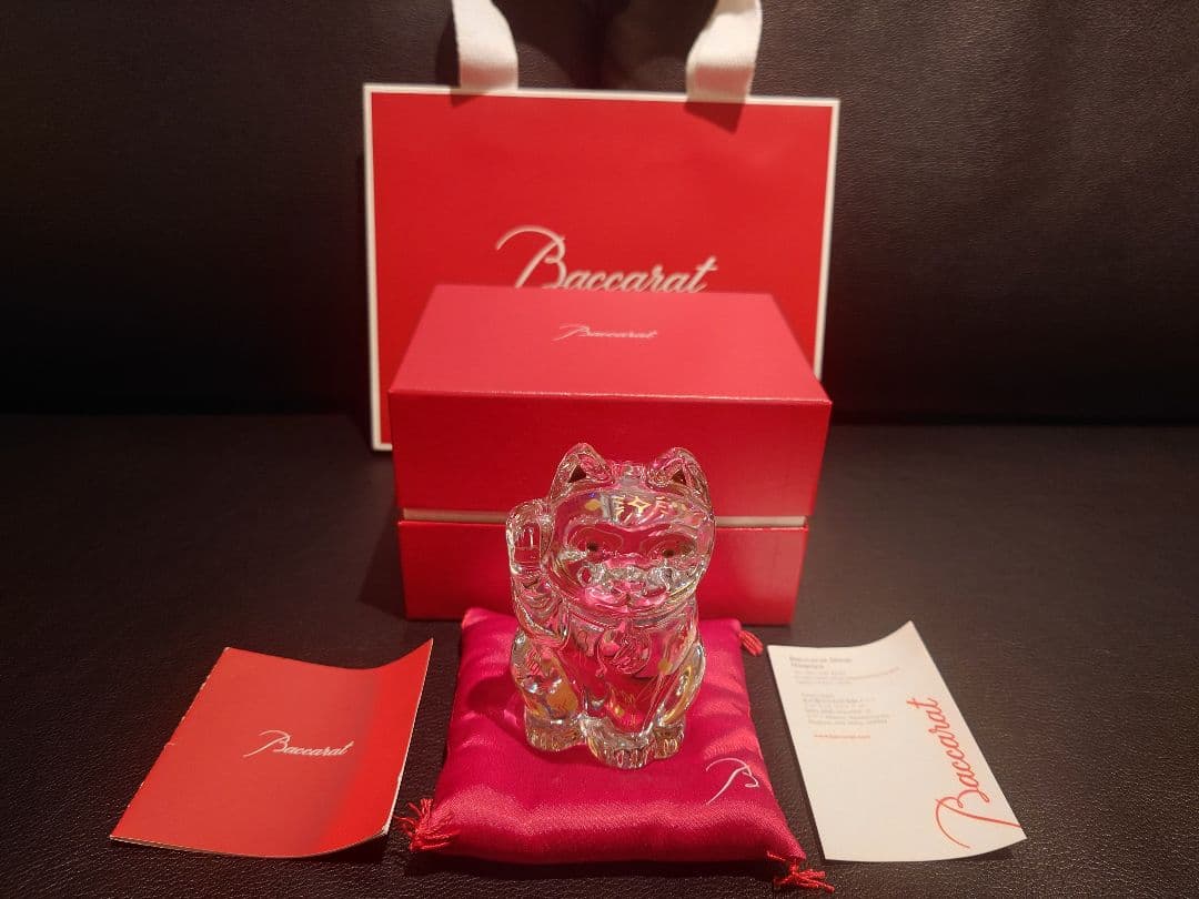 【限定3,000体】バカラ/招き猫/ファウナクリストポリス/専用赤布団付き