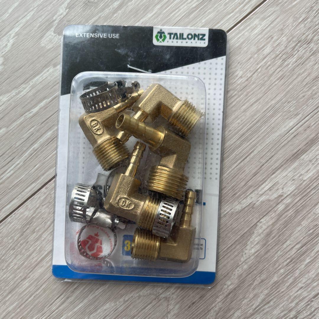 コーナーホース アダプタ 5個 3/8.6mm L字ホースクリップ