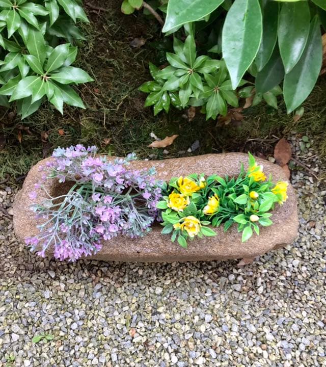 【石鉢・寄せ植え鉢・多肉植物用鉢】造園水石飾り石ガーデニングバードバス箱庭