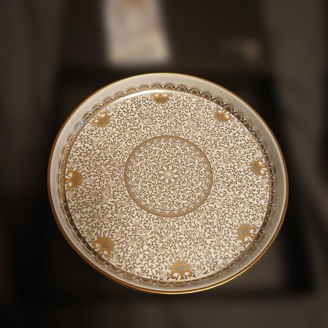 【有田ポーセリンラボ 】 JAPAN EARTH 和皿 19cm 更紗 ゴールド