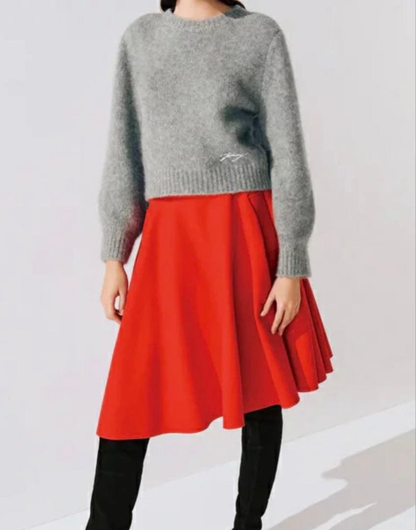 フォクシー　シルクカシミヤ　Knit Top(Palmier)　40 ロゴ