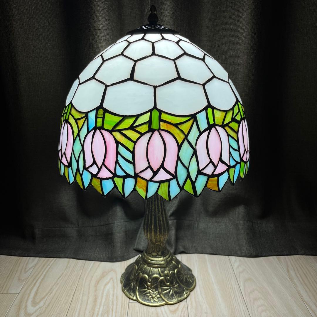 ステンドグラス ランプ 照明 ヴィンテージ アンティーク