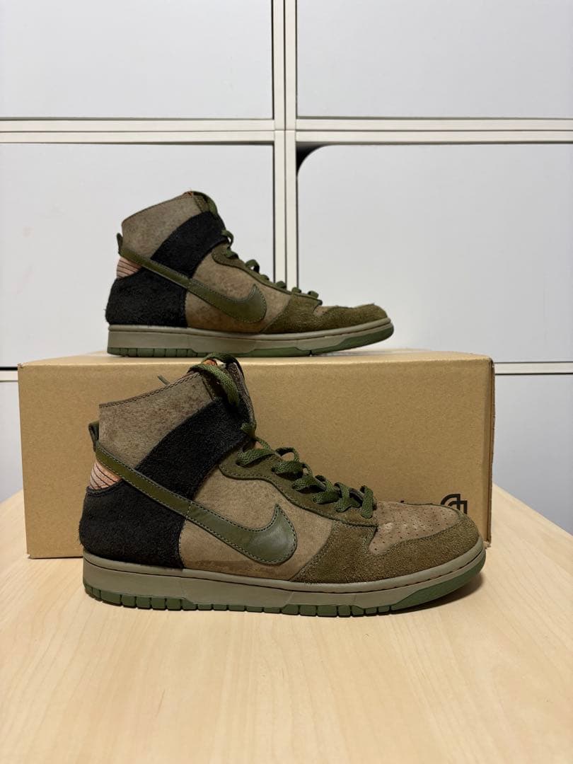 ナイキ NIKE DUNK HIGH NL 28cm オリーブ
