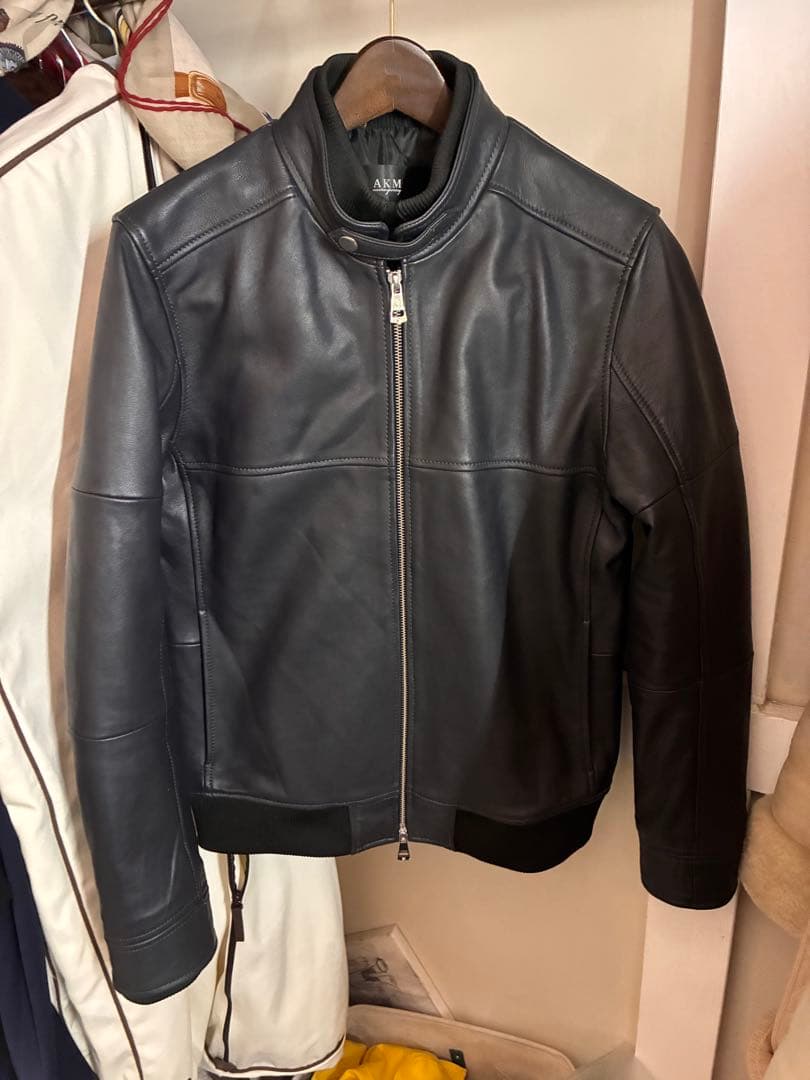AKM 黒 シープレザージャケットMサイズ男女ok.