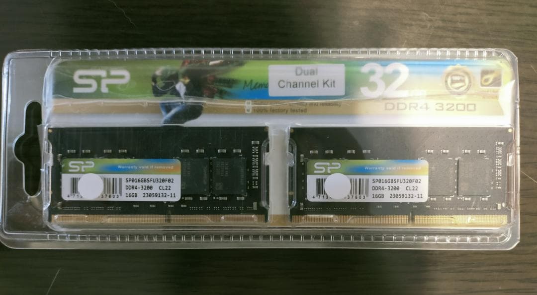 SP DDR4 3200 32GB (16GBx2) シリコンパワー メモリ