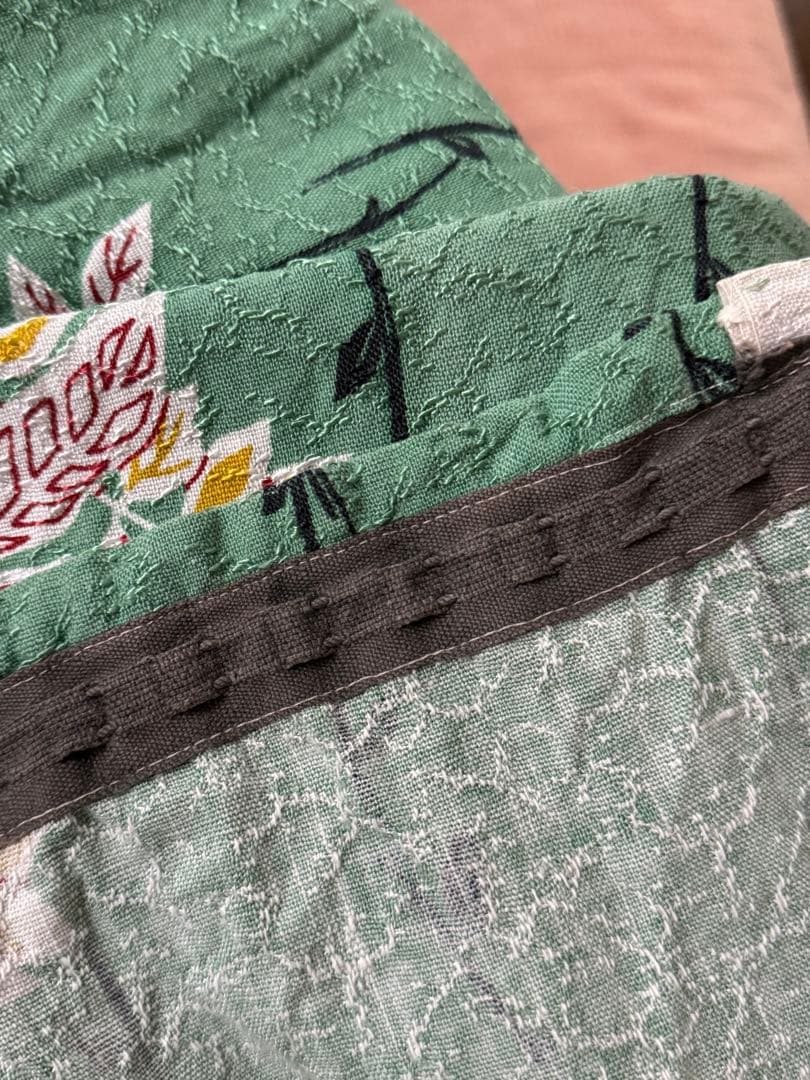 アンティーク カーテン 2枚組 テキスタイル 1930〜1940's イギリス