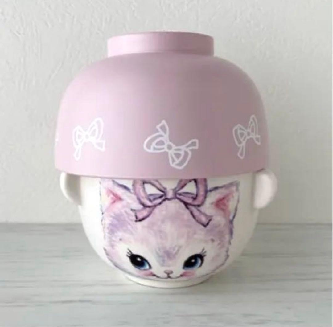 新品　スイマー　汁椀 茶碗 セット　キャミー　猫　ねこ　ネコ　キャット