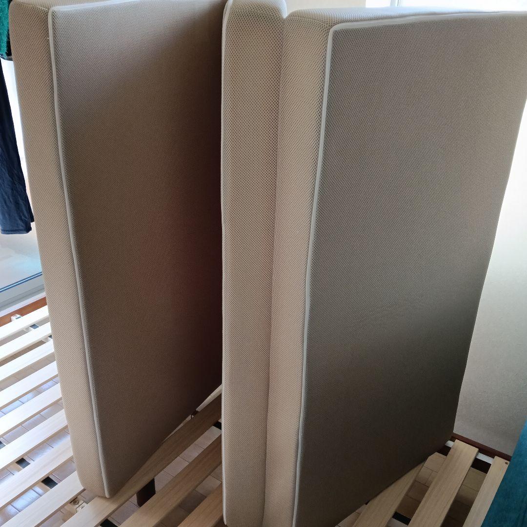 セミダブル 高反発 メッシュカバーマットレス ベージュ 引取り対応可能 大田区