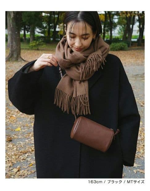 evernavy リバーロングコクーンウールコート　アウター　ブラック