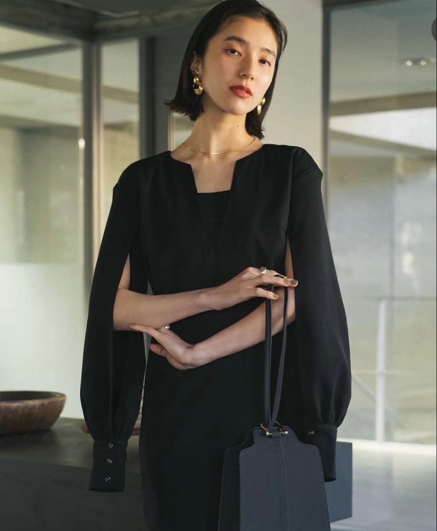 KnuthMarfブラック ロングドレス