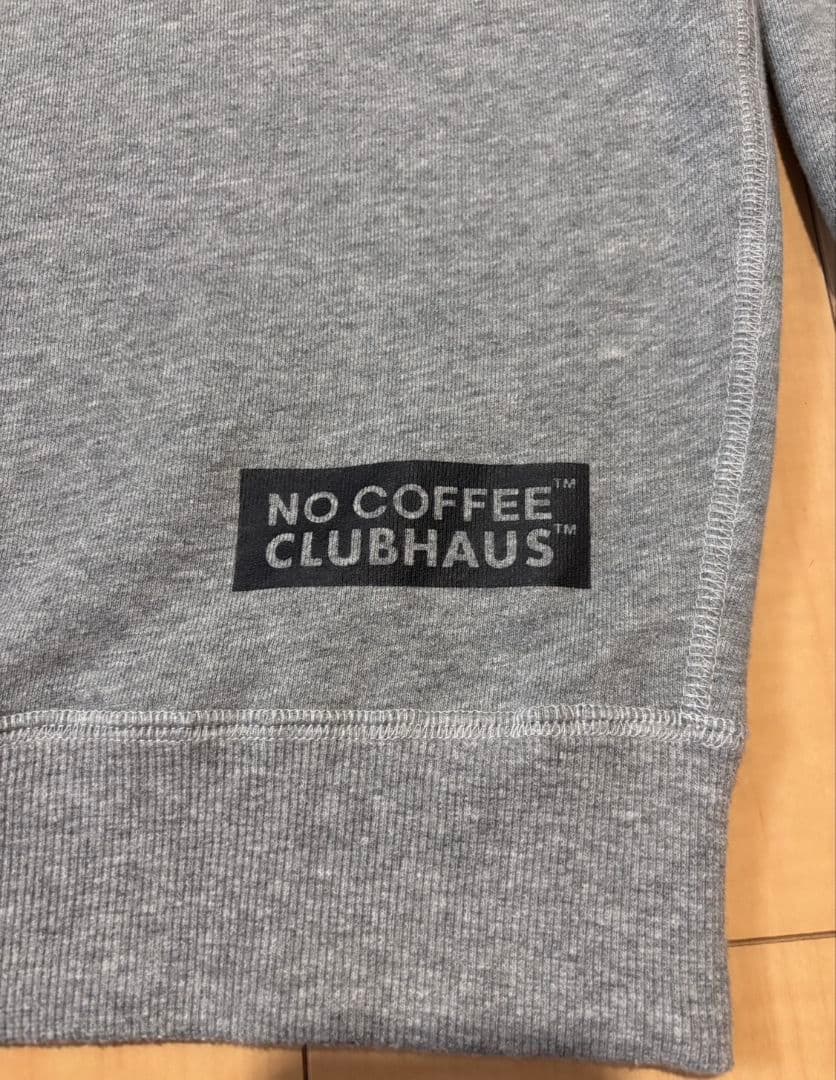 NO COFFEE × CLUBHAUS \"NO GOLF\" スウェット L