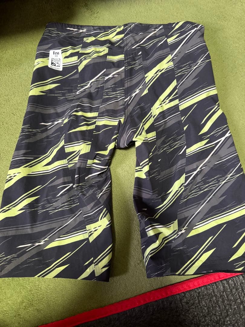 Mizuno 競泳水着 M 黒/黄緑