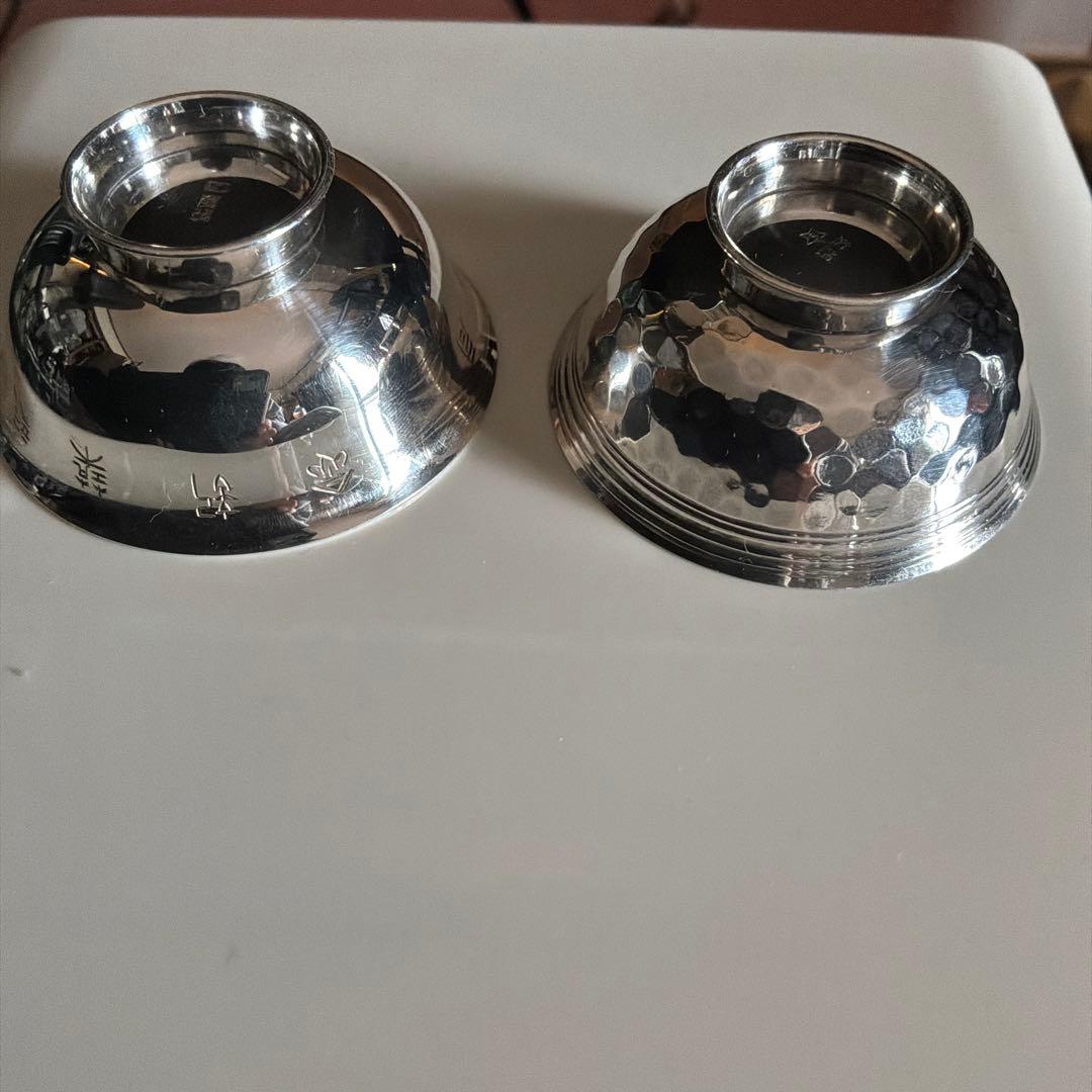 純銀　ぐい呑み　銀杯　田中貴金属　骨董品　美術品　JAPAN 盃