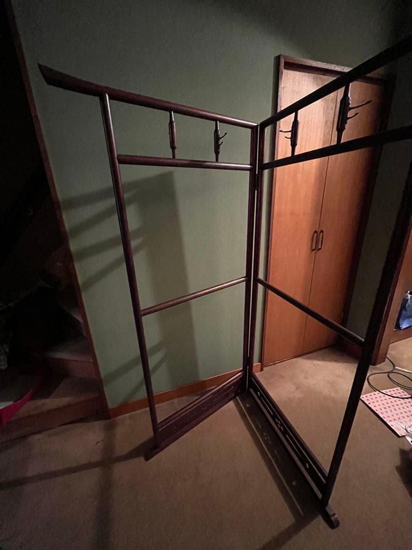 ヴィンテージ　高級天然木　衣桁　衣紋掛　和風ハンガー　着物かけ　和室ハンガー美品