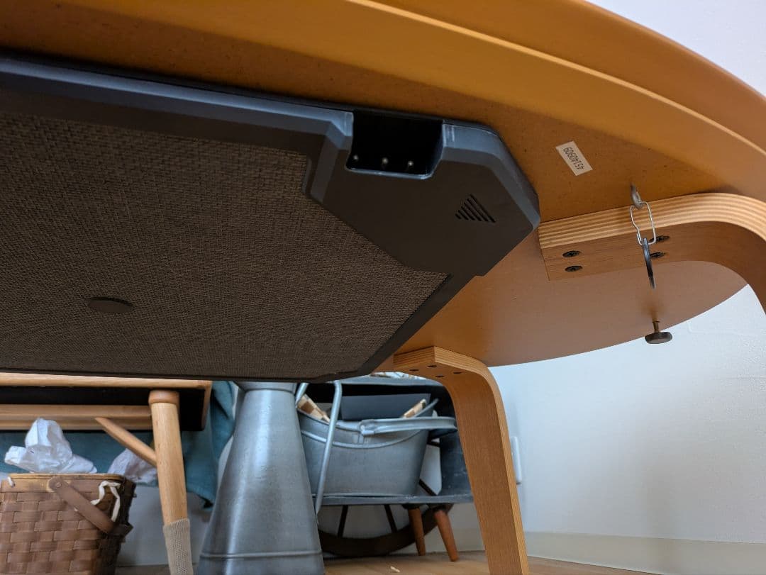 【美品】無印　楕円形木製こたつテーブル