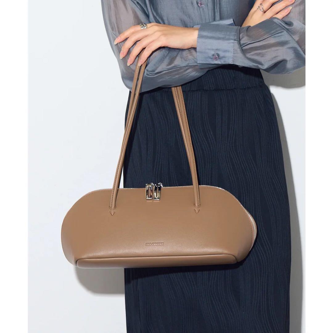 ADD CULUMN ブラウンレザーボストンバッグ