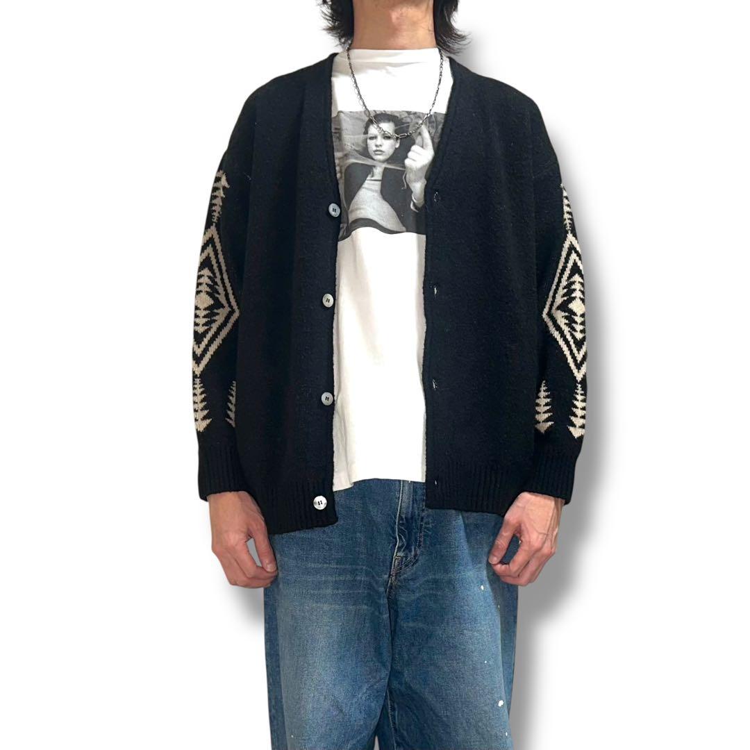 希少 PENDLETON ネイティブ柄 モヘア ブレンド カーディガン