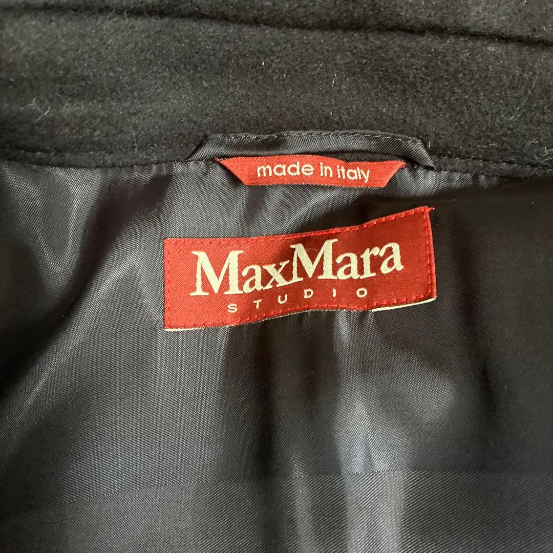 MaxMara Studio ブラック ロングコート
