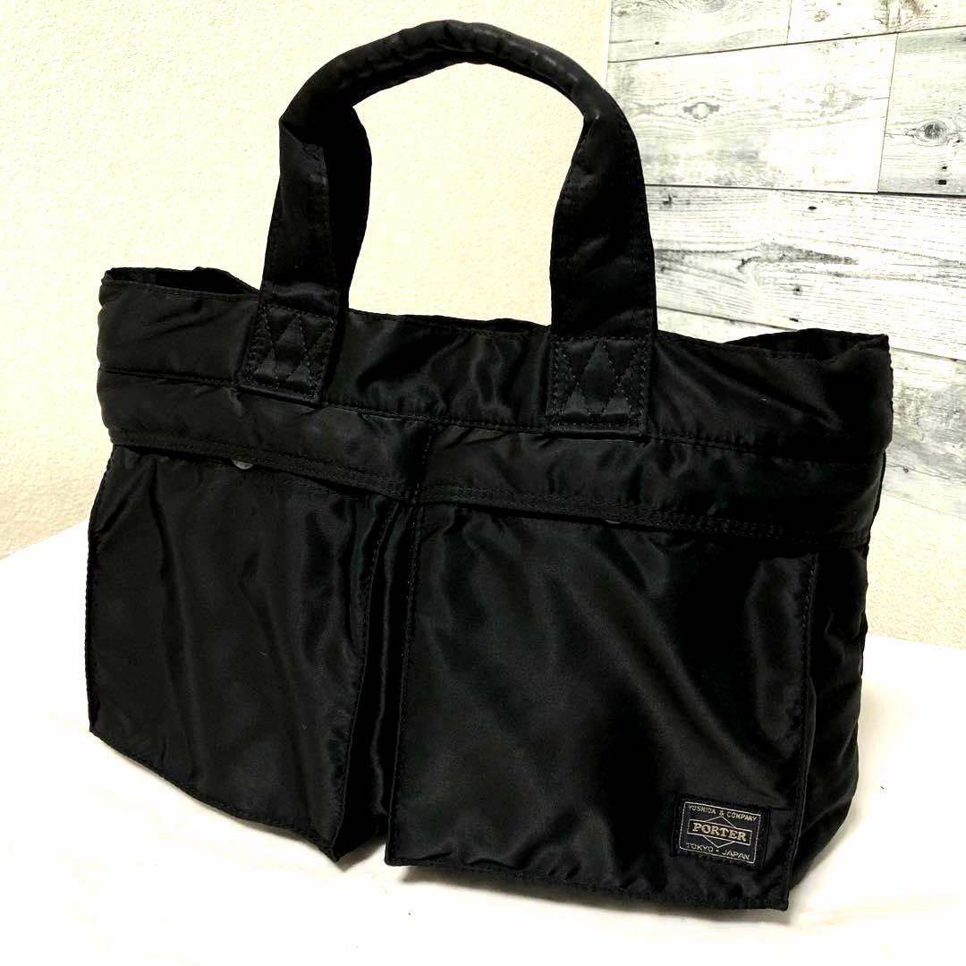 美品✨ポーター タンカー トートバッグS ハンドバッグ ブラック iPad
