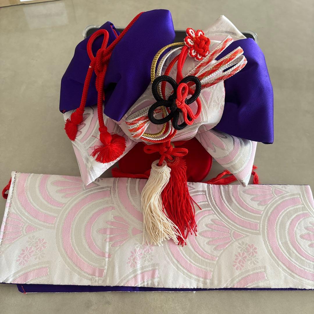 【５～７歳飾り帯】七五三 伝統的な和風飾り 紫