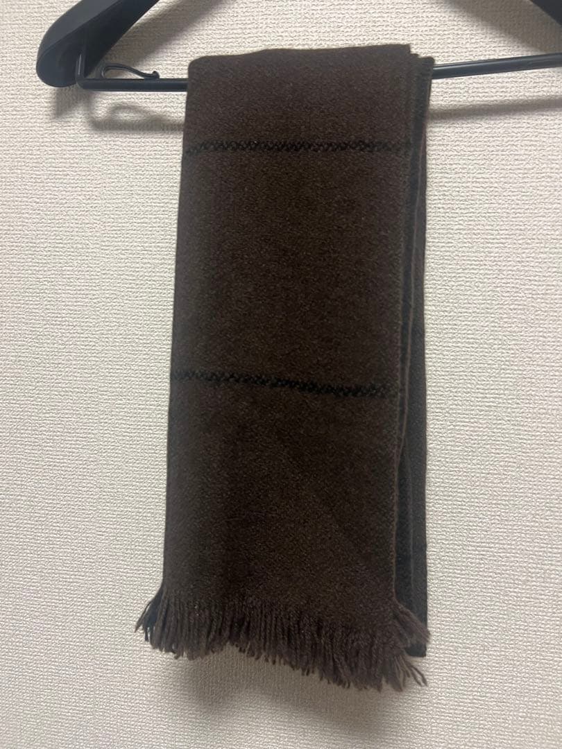 美品　NORLHA ノラ　ヤク100%大判ストール　ブラウン　定価59,400円