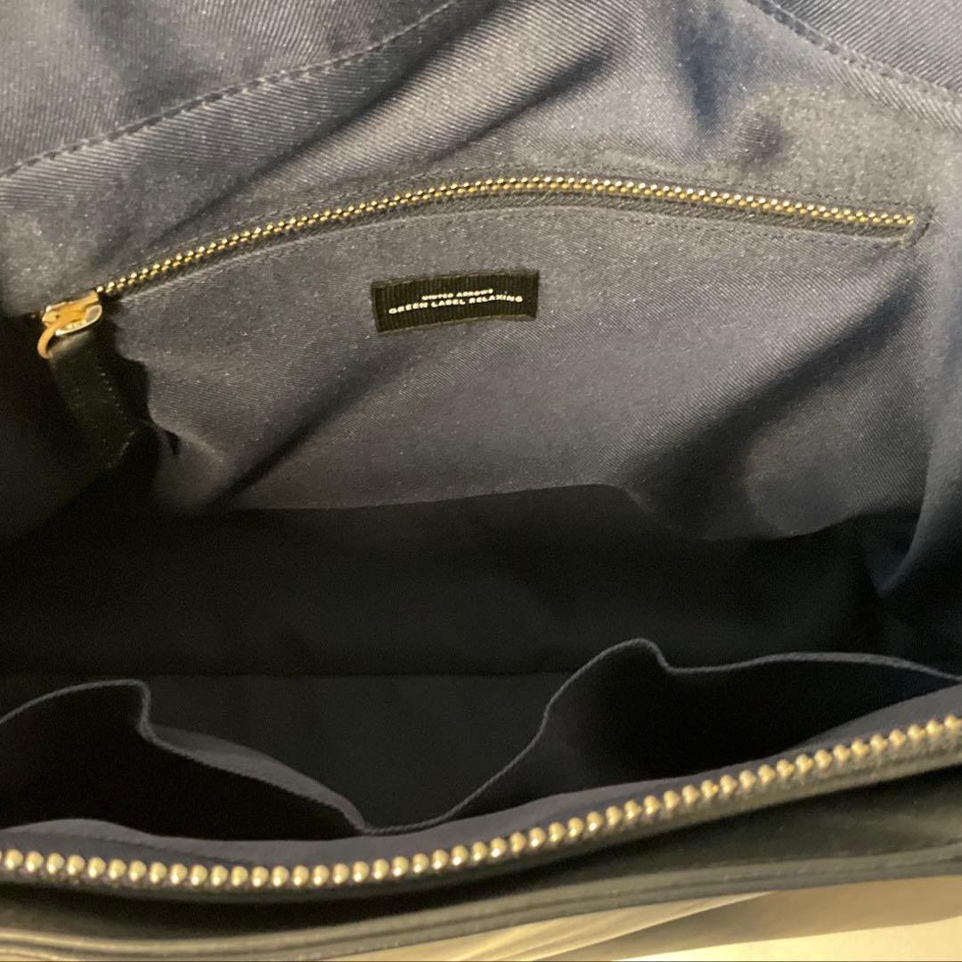 【値下げ】美品 UNITED ARROWS トートバッグ ネイビー A4収納可能